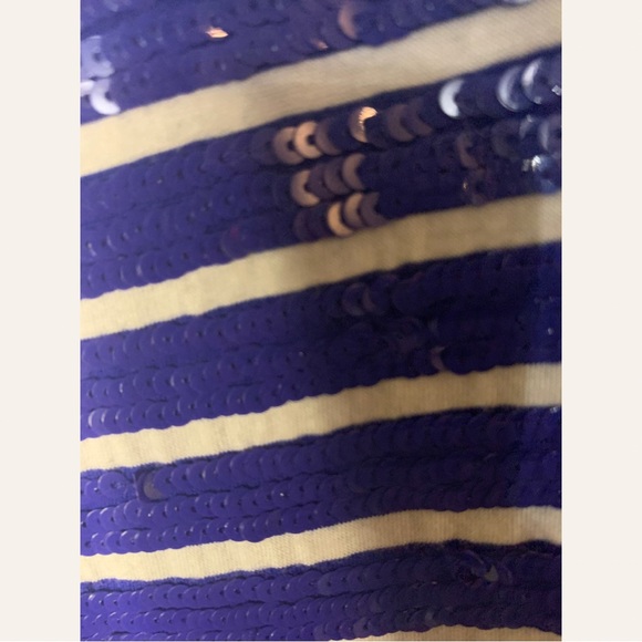 Ralph Lauren Blue White Striped Sequins Shirt NWT - Picture 5 of 6